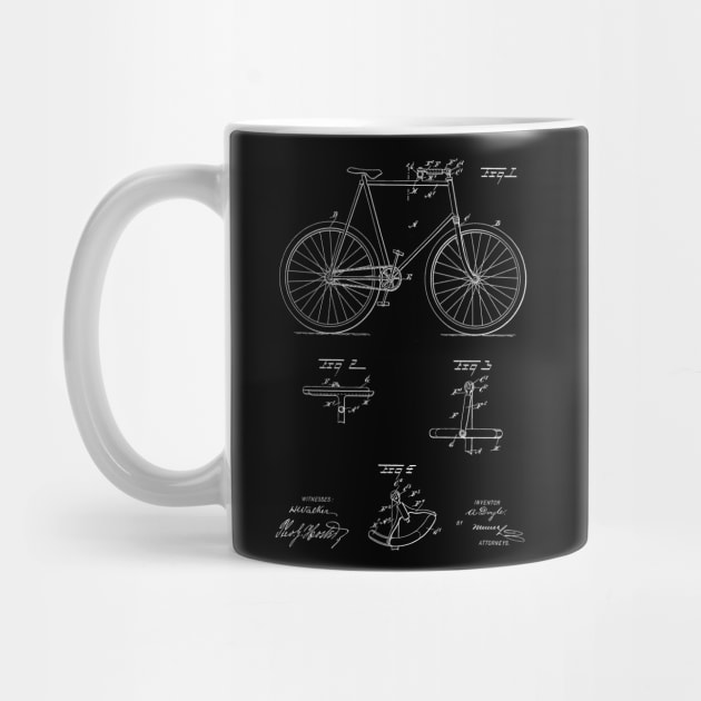 Bicycle Vintage Patent Hand Drawing by TheYoungDesigns